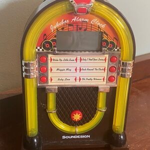 Jukebox Alarm Clock - Black and Yellow
